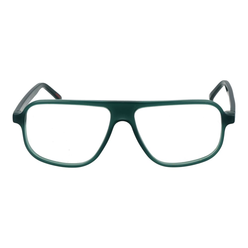 Andy Wolf Green Unisex Glasses Frame - full-rim acetate aviator style with 58mm wide plastic lenses, suitable for any look or occasion.