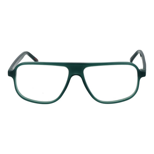 Andy Wolf Green Unisex Glasses Frame - full-rim acetate aviator style with 58mm wide plastic lenses, suitable for any look or occasion.