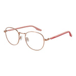 Converse Gold Unisex Glasses Frame in gold full-rim round style with demo lenses, rubber frame, size 50-19-140.