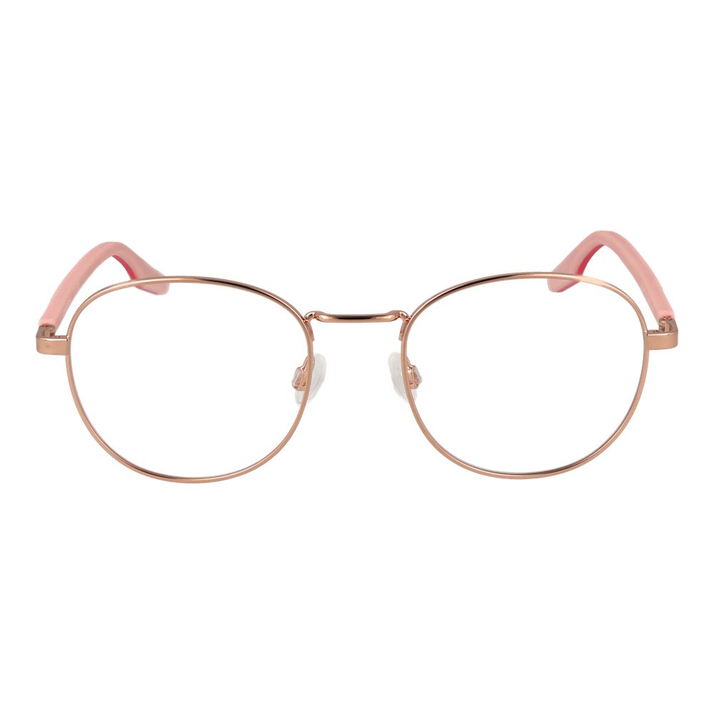 Converse Gold Unisex Glasses Frame with rubber material and full-rim round style, size 50-19-140.