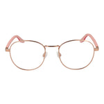 Converse Gold Unisex Glasses Frame with rubber material and full-rim round style, size 50-19-140.