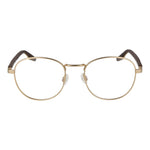Converse Gold Unisex Glasses Frame with full-rim rubber material, demo lenses, and round style, ideal for versatile fashion.