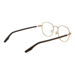 Converse Gold Unisex Glasses Frame with full-rim round style and gold rubber material, size 50-19-140, suitable for all genders.