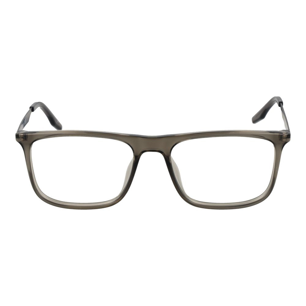 Converse Gray Men Glasses Frame, full-rim square style, grey metal frame, size 53-17-145, includes branded case, demo lenses.