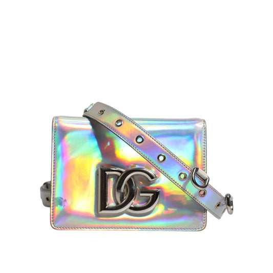 Dolce & Gabbana Metallic Silver Holographic Shoulder Crossbody Bag
