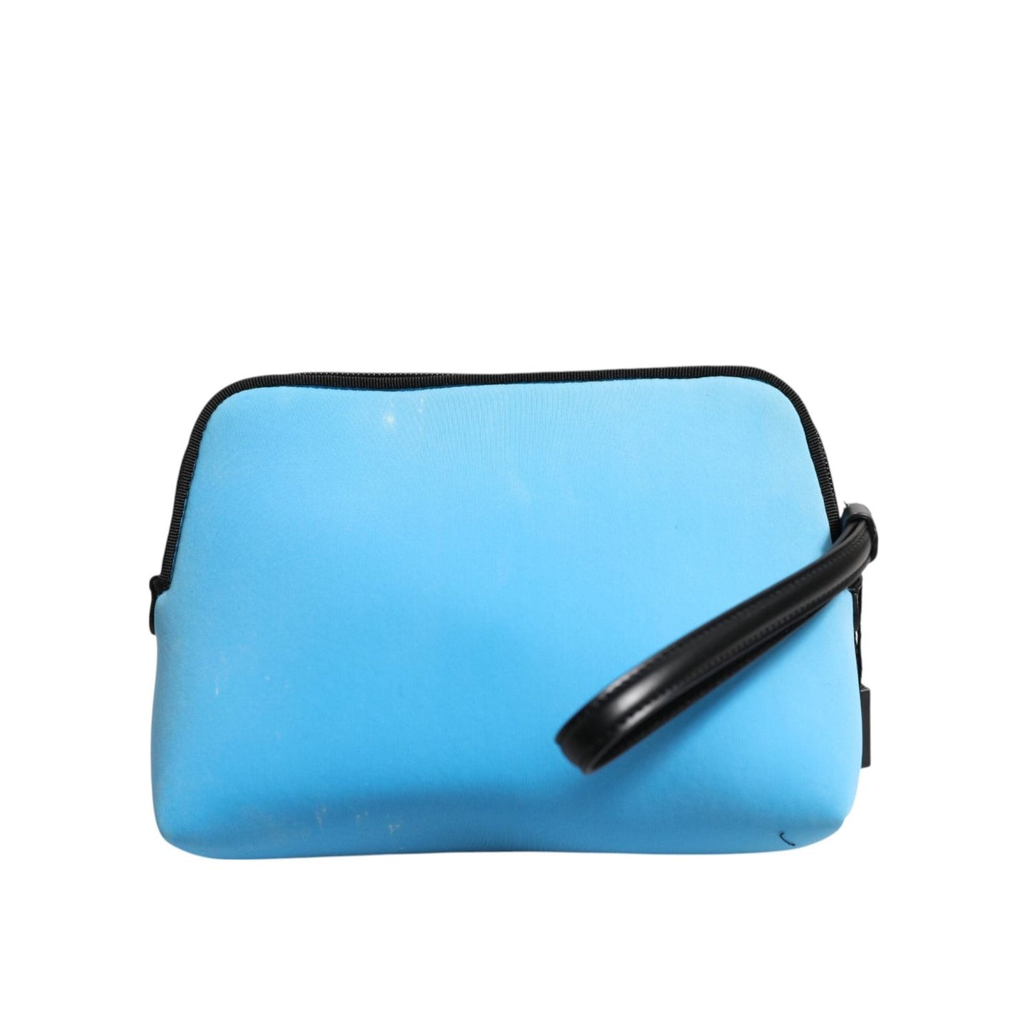 Dolce & Gabbana Blue Nylon DG Logo Print Clutch Zip Pouch Bag