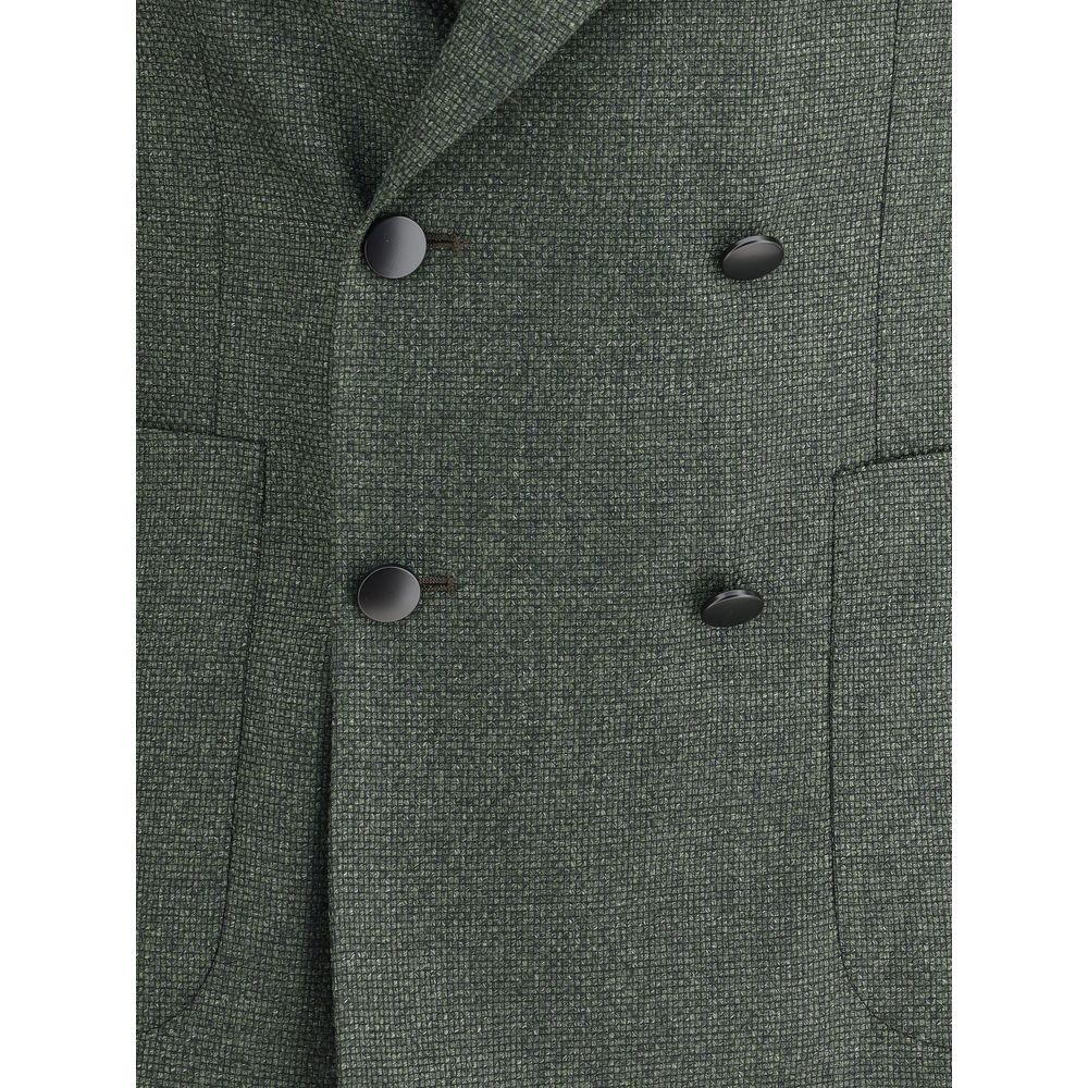 Tagliatore Green Fleece Wool Blazer
