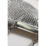 Dolce & Gabbana Silver Crystal-Embellished Belt Strap Bag