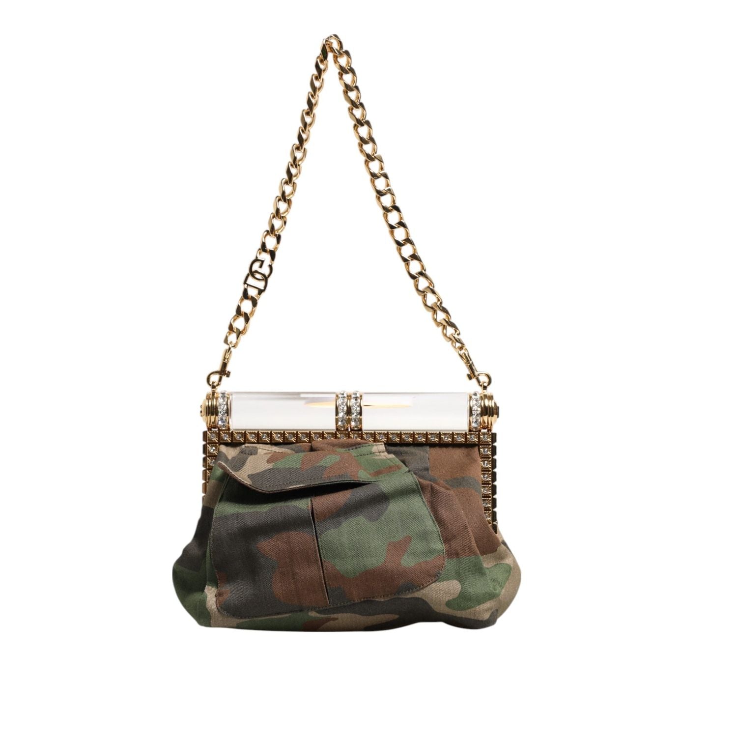 Front view with bag zipped and handles upright.