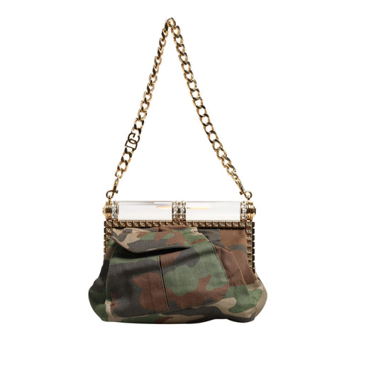 Dolce & Gabbana Multicolor Sicily Medium Camouflage Shoulder Strap Bag