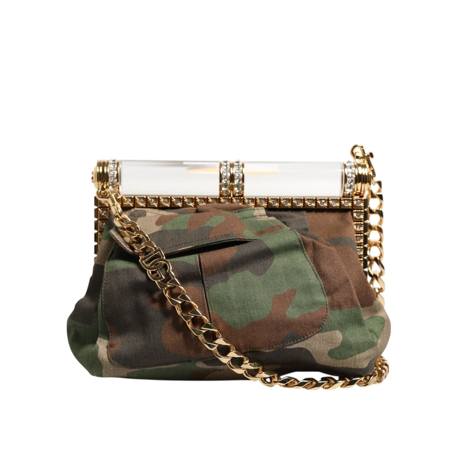 Front view with bag zipped and handles upright.