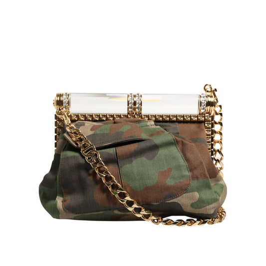 Dolce & Gabbana Multicolor Sicily Medium Camouflage Shoulder Strap Bag