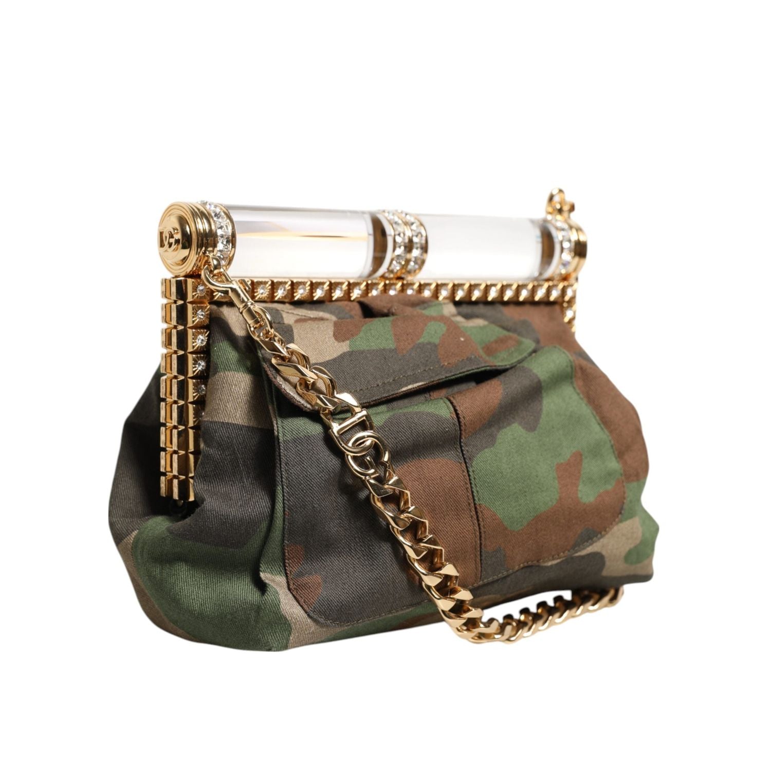 Front view with bag zipped and handles upright.