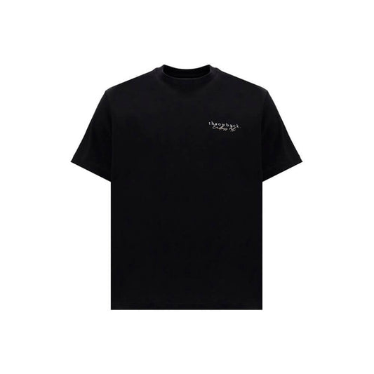 Loulou De Saison Black Wool Sweatshirt with crew neck, long sleeves, and gold detail creating draped effect. AW25 regular fit.