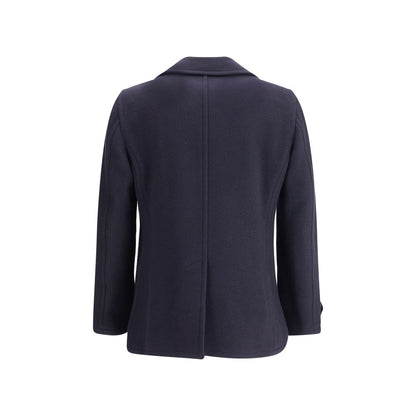 Tagliatore Blue Wool Coat