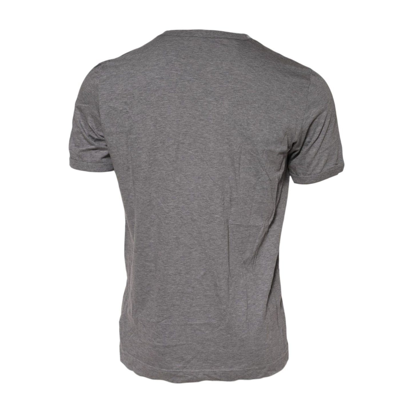 Dolce & Gabbana Gray #DGFamily Cotton Crew Neck T-shirt