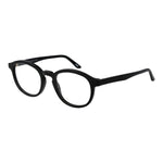 Andy Wolf Black Unisex Glasses Frame in acetate with full-rim style, featuring 51-20-145 size and demo lenses, panto shape, includes branded case.