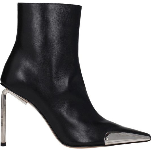 Off-White Black Leather Ankle Boots OF-8547443736841-EU36/US6