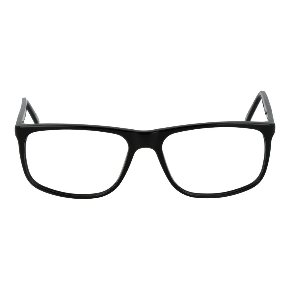 Andy Wolf Black Unisex Glasses Frame in full-rim black acetate, rectangle style, with demo lenses. Includes branded case.