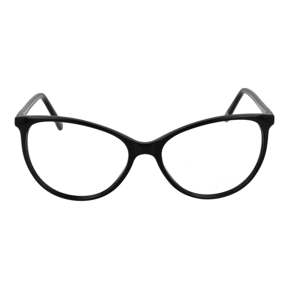 Andy Wolf Black Unisex Glasses Frame in full-rim acetate cat eye design with demo lenses, includes branded case.