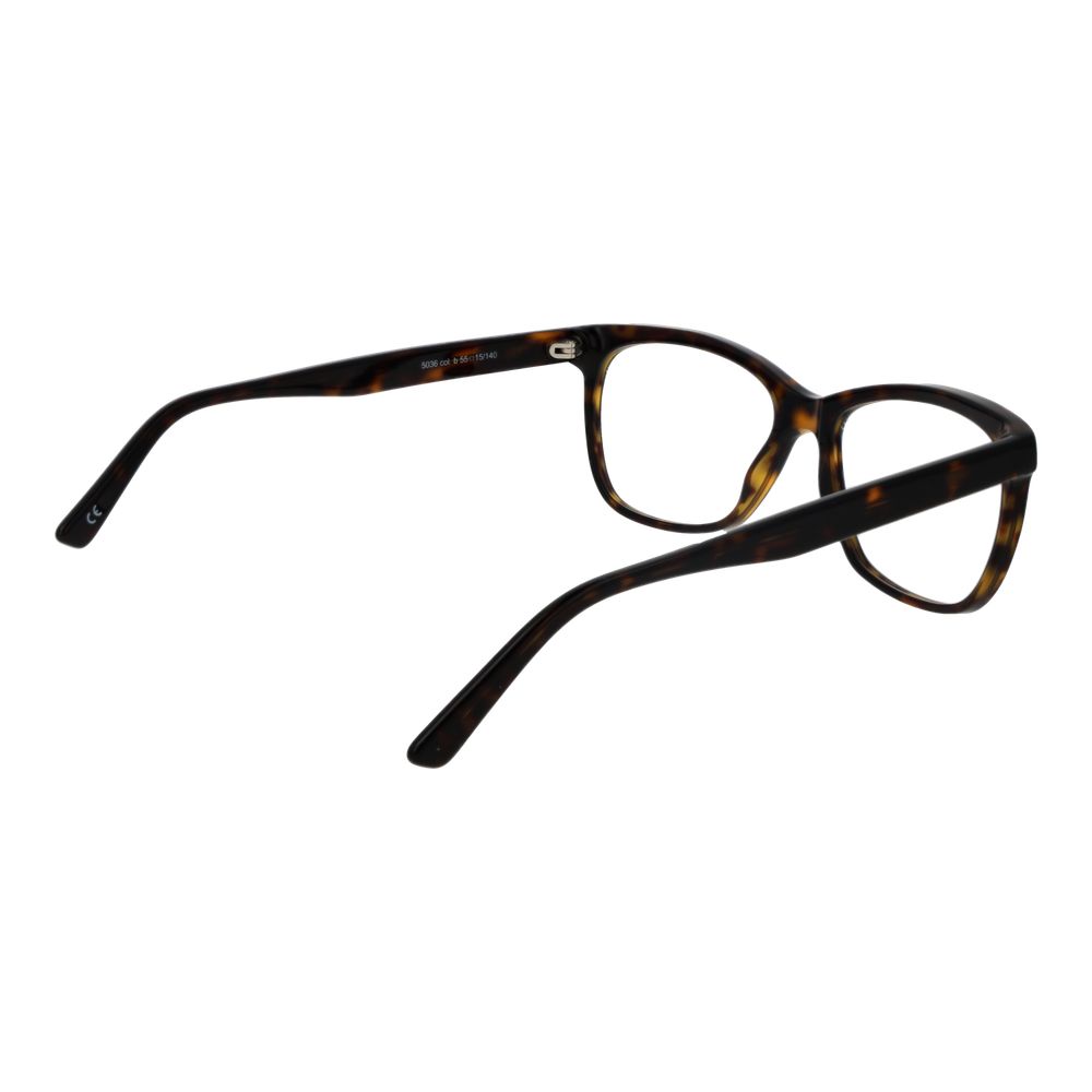 Andy Wolf Brown Unisex Glasses Frame in full-rim acetate featuring rectangle style and demo lenses.
