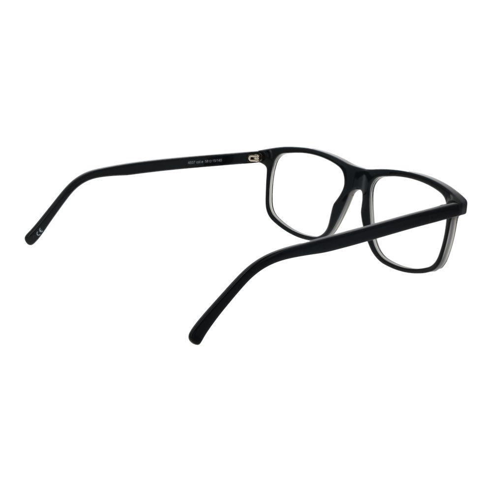 Andy Wolf Black Unisex Glasses Frame with acetate full-rim design in rectangle shape.