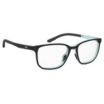 Under Armour Black Resin Frames - Unisex glasses UA50447ZJF417 with 54/17/140 mm dimensions in black resin material.