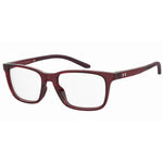 Under Armour Transparent Resin Frames for women with clear lenses and maroon frame, style UA5055YKZF417, size 54/17/140mm