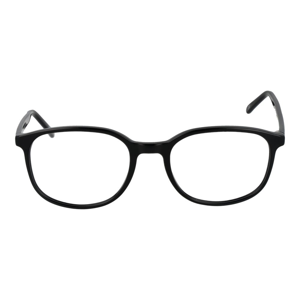 Andy Wolf Black Unisex Glasses Frame, acetate full-rim, oval shape, suitable for all genders with demo lenses and branded case included.
