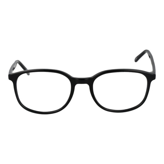 Andy Wolf Black Unisex Glasses Frame, acetate full-rim, oval shape, suitable for all genders with demo lenses and branded case included.