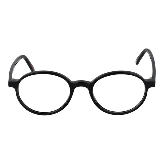 Andy Wolf Black Unisex Glasses Frame in acetate, full-rim oval design.