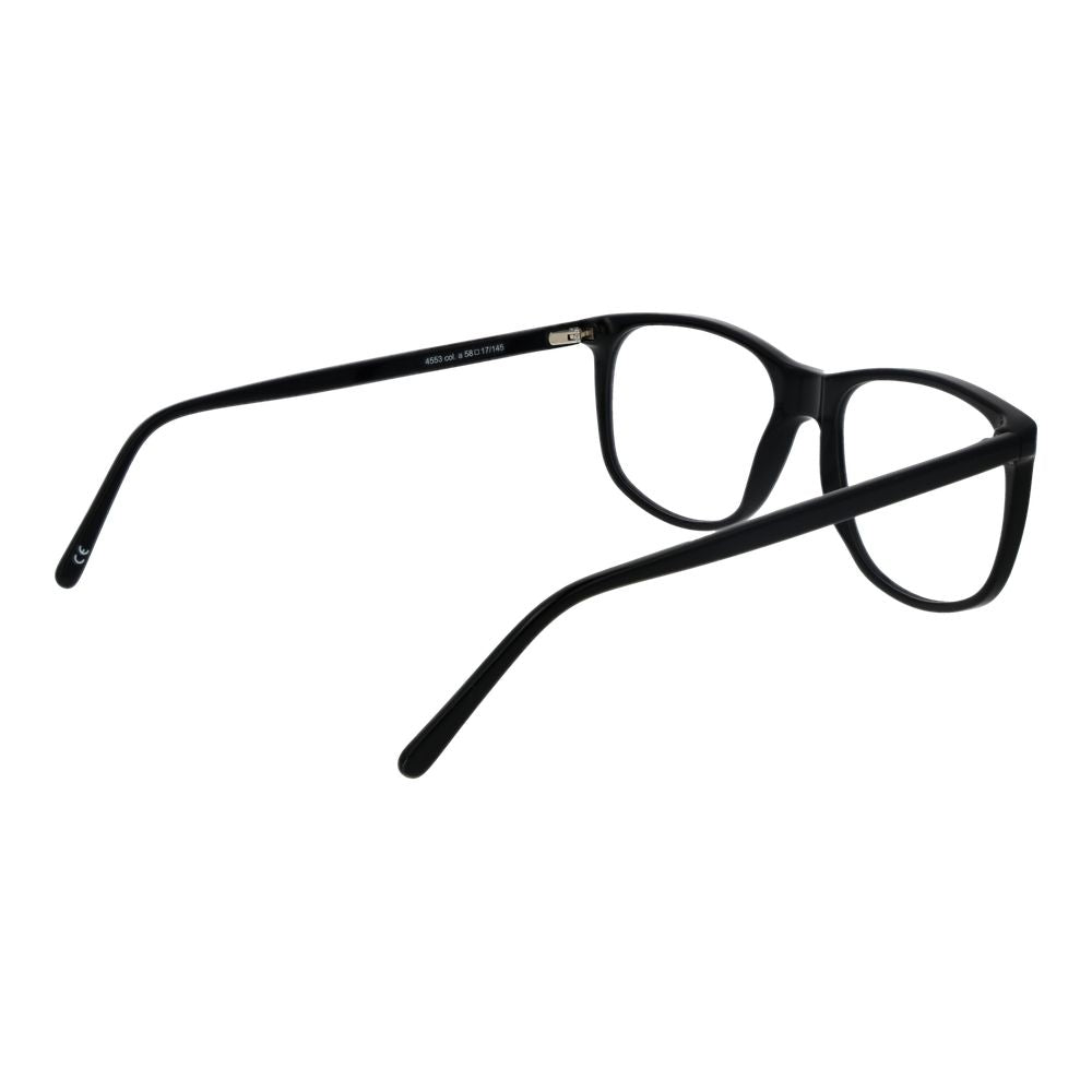 Andy Wolf Black Unisex Glasses Frame, acetate full-rim with plastic lenses, size 58-17-145