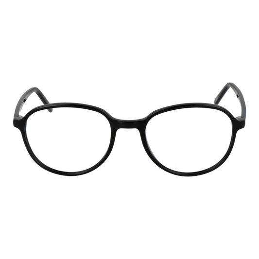 Andy Wolf Black Unisex Glasses Frame, full-rim acetate design with demo lenses, size 53-18-145, in black color with branded case.