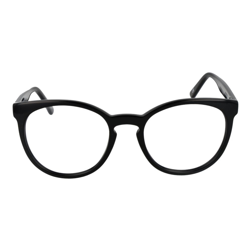 Andy Wolf Black Unisex Glasses Frame, full-rim panto style with acetate material, demo lenses included, size 52-18-145.