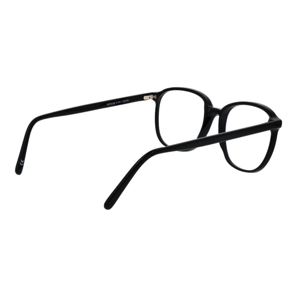 Andy Wolf Black Unisex Glasses Frame with full-rim acetate and demo lenses, side view