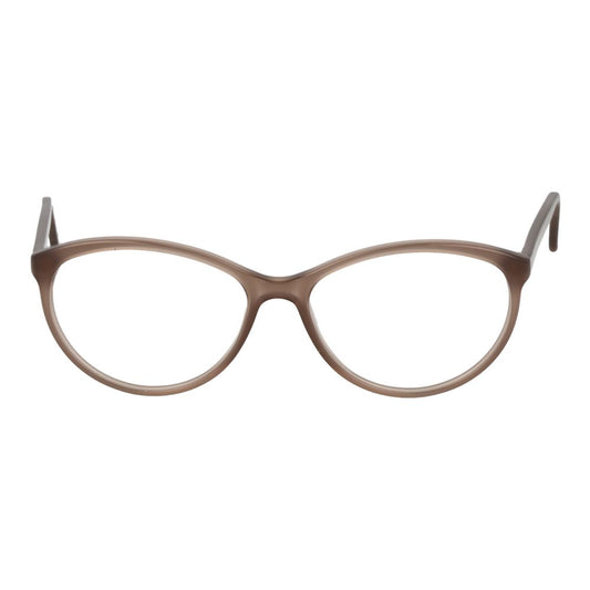 Andy Wolf Beige Unisex Glasses Frame in full-rim acetate with oval design, temples length 140mm, frame width 130mm, lens width 54mm.