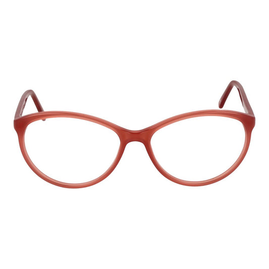 Andy Wolf Pink Unisex Glasses Frame with rose acetate full-rim oval design, demo lenses, and branded case included.