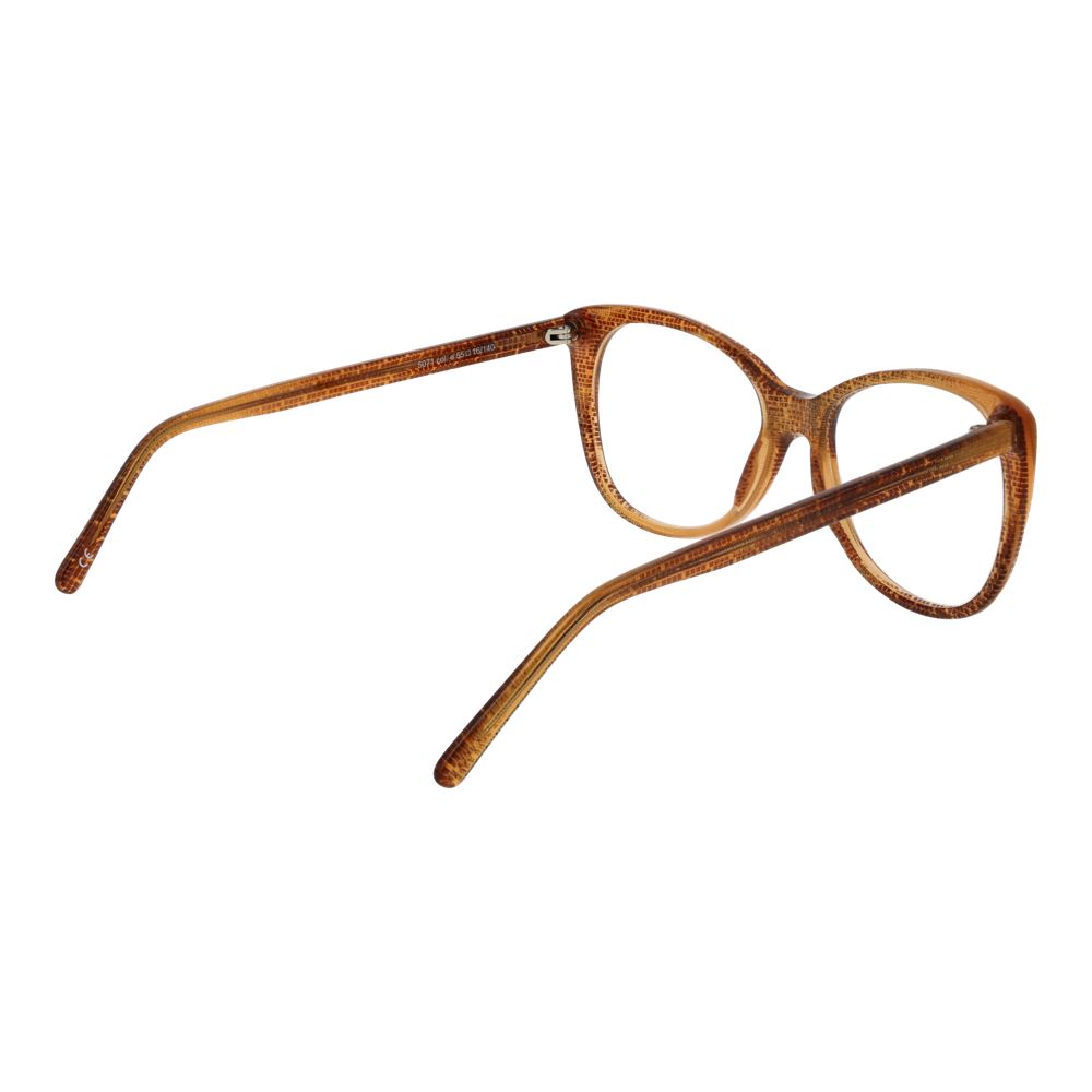 Andy Wolf Orange Unisex Glasses Frame in honey acetate, full-rim cat-eye style with 55mm lenses, includes branded case.
