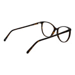 Andy Wolf Brown Unisex Glasses Frame, acetate full-rim cat eye design with demo lenses, shown from side view.