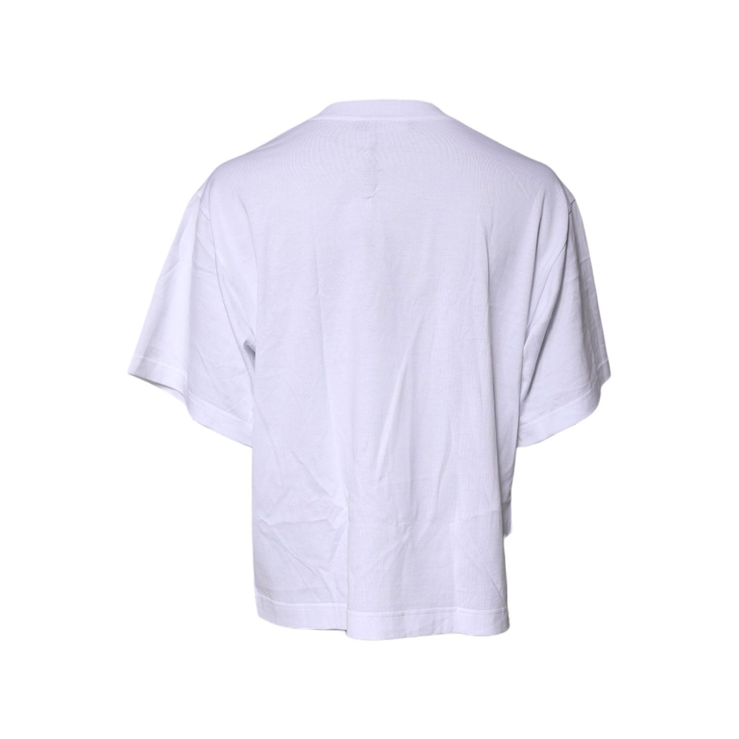 Dolce & Gabbana White Short Sleeves DG Logo Print Top T-shirt