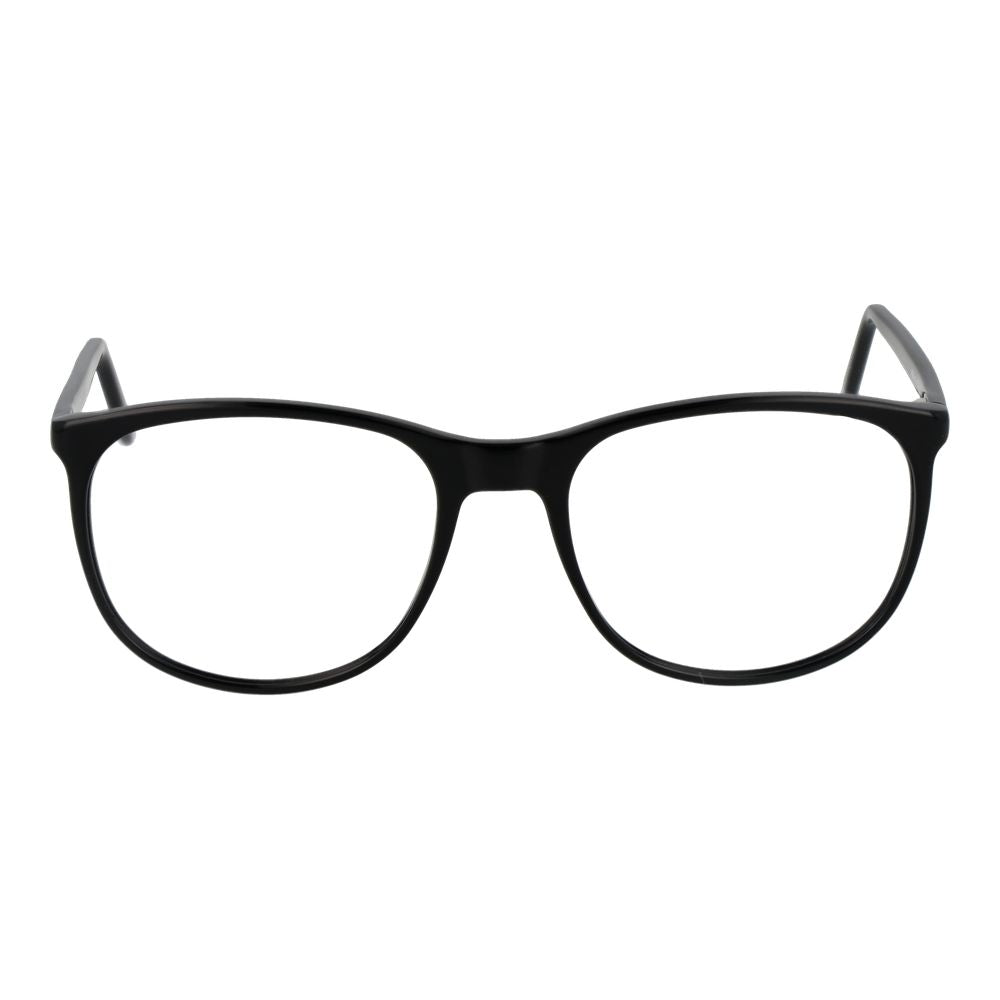 Andy Wolf Black Unisex Glasses Frame in full-rim acetate with demo lenses, size 55-18-145, includes branded case.