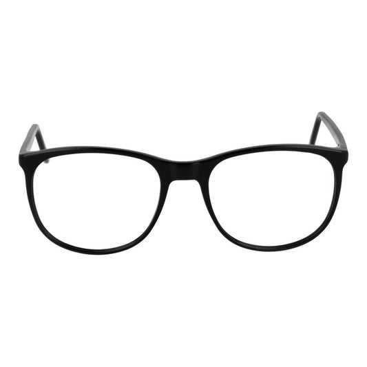 Andy Wolf Black Unisex Glasses Frame in full-rim acetate with demo lenses, size 55-18-145, includes branded case.