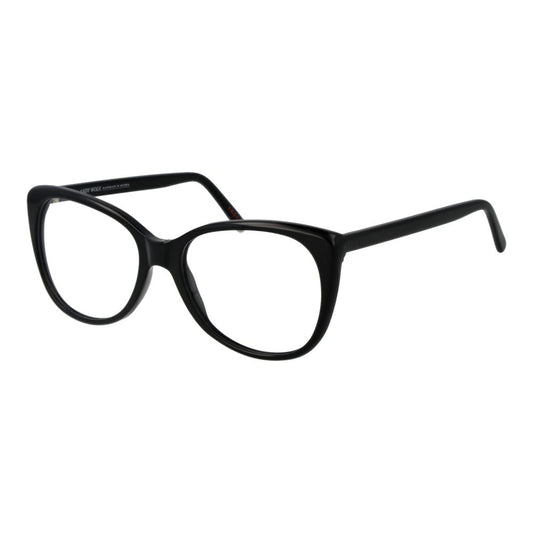 Andy Wolf Black Unisex Glasses Frame, full-rim acetate, round style, demo lenses included