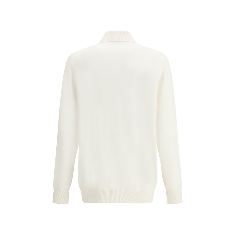 Brunello Cucinelli White Cashmere Cardigan