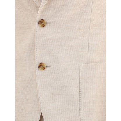 Lardini Beige Cotton Two-Piece Suit