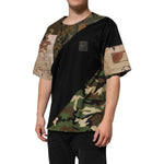 Dolce & Gabbana Multicolor Patchwork Cotton CrewNeck T-shirt TSH90593-48