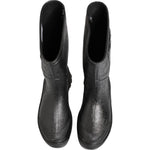 Dolce & Gabbana Metallic Black Pull On Rain Boots Men Shoes MV7883-41