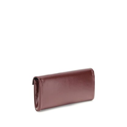Giuseppe Zanotti Brown Leather Clutch Bag
