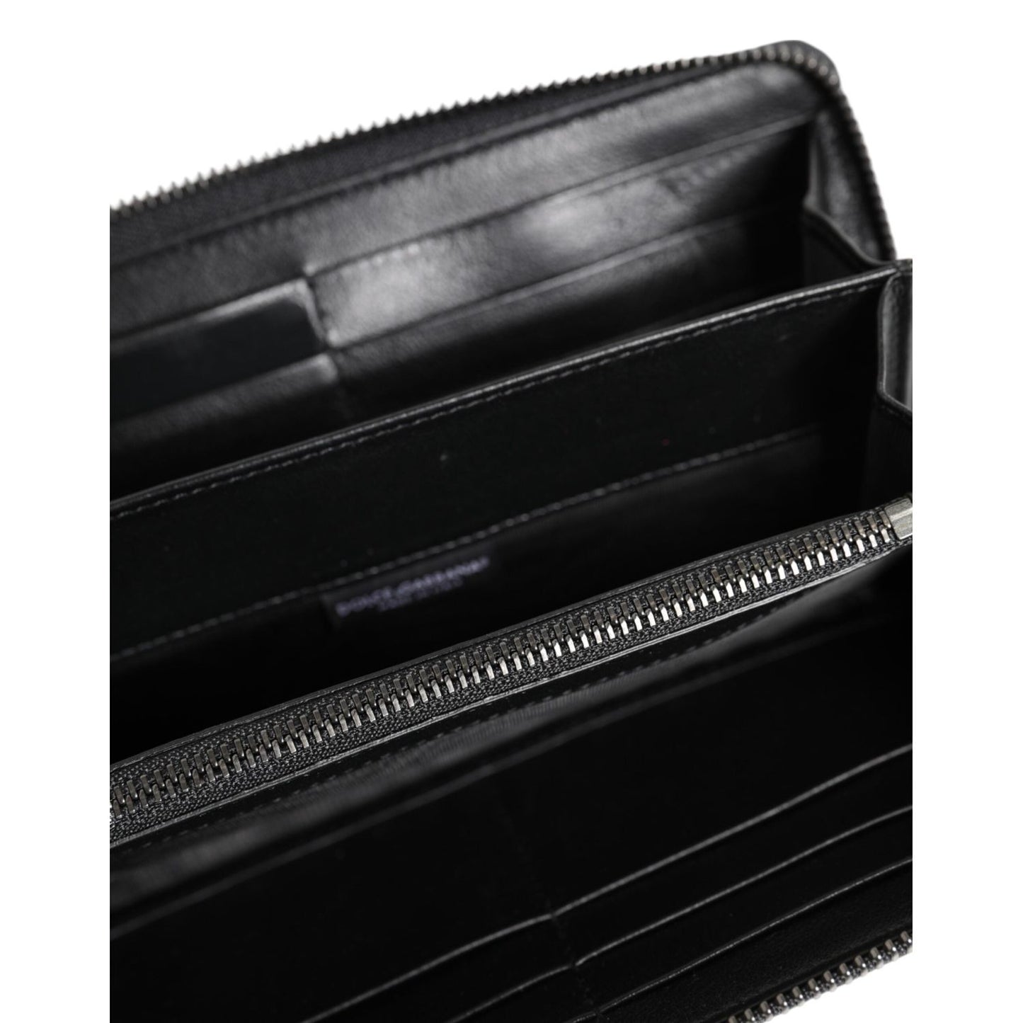 Dolce & Gabbana Black Blue Exotic Leather Men Continental Clutch Wallet BAG4696