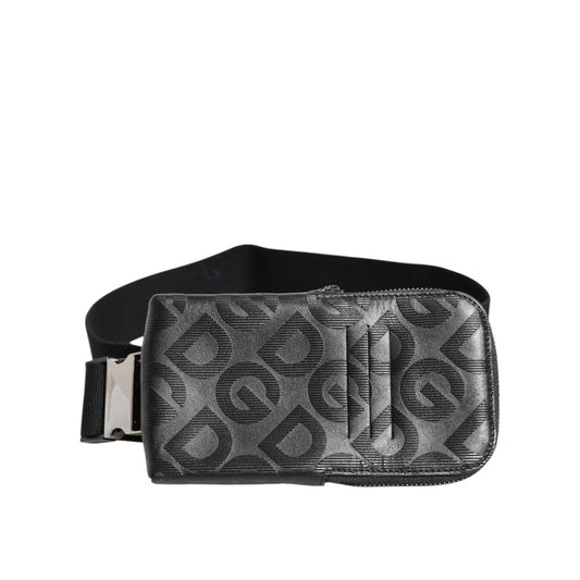 Dolce & Gabbana Gray DG Logo Mania Purse Phone Belt Waist Men Borse Bag BAG4662
